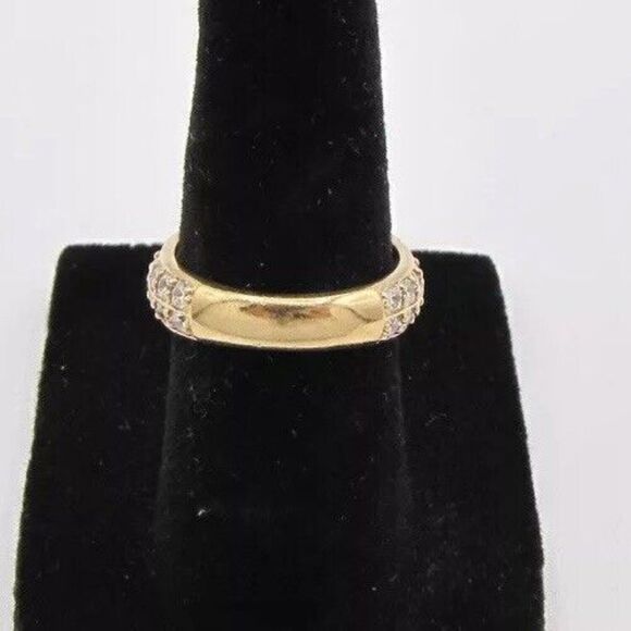 Princess Cut Cubic Zirconia Ring Sterling Silver .925 Size 5 - Picture 3 of 4